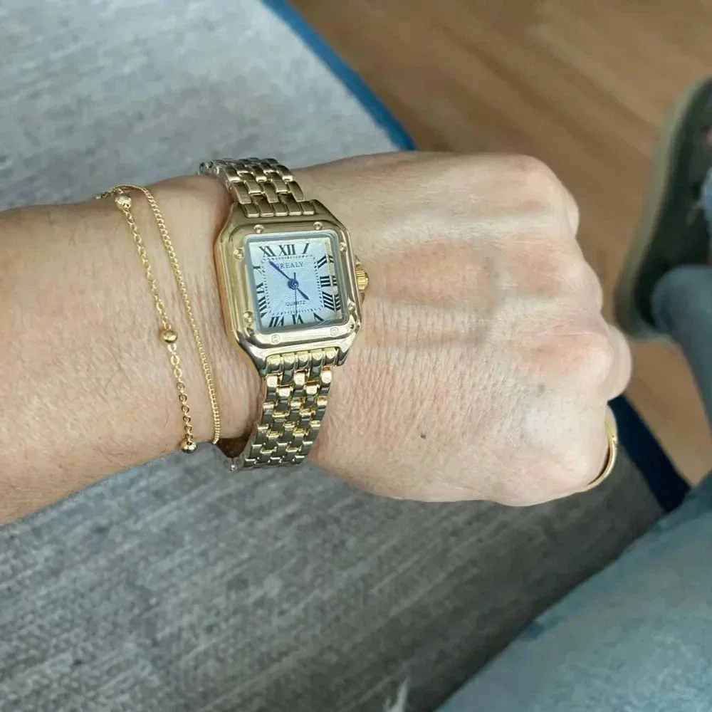 Panthere Classic Rectangle Stainless Steel Watch